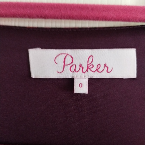 Parker Alison  Floral Long Sleeve Ruffle Dress Dress 0 - Picture 6 of 7